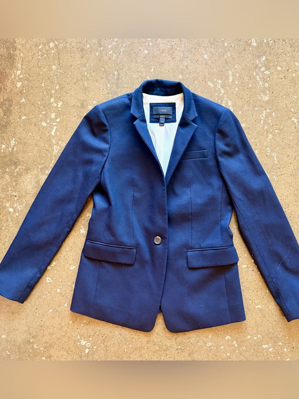 J. Crew Women's Dark Blue Single-Button Blazer